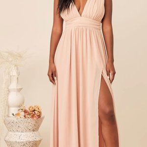 Heavenly Hues Blush Maxi Dress Lulus